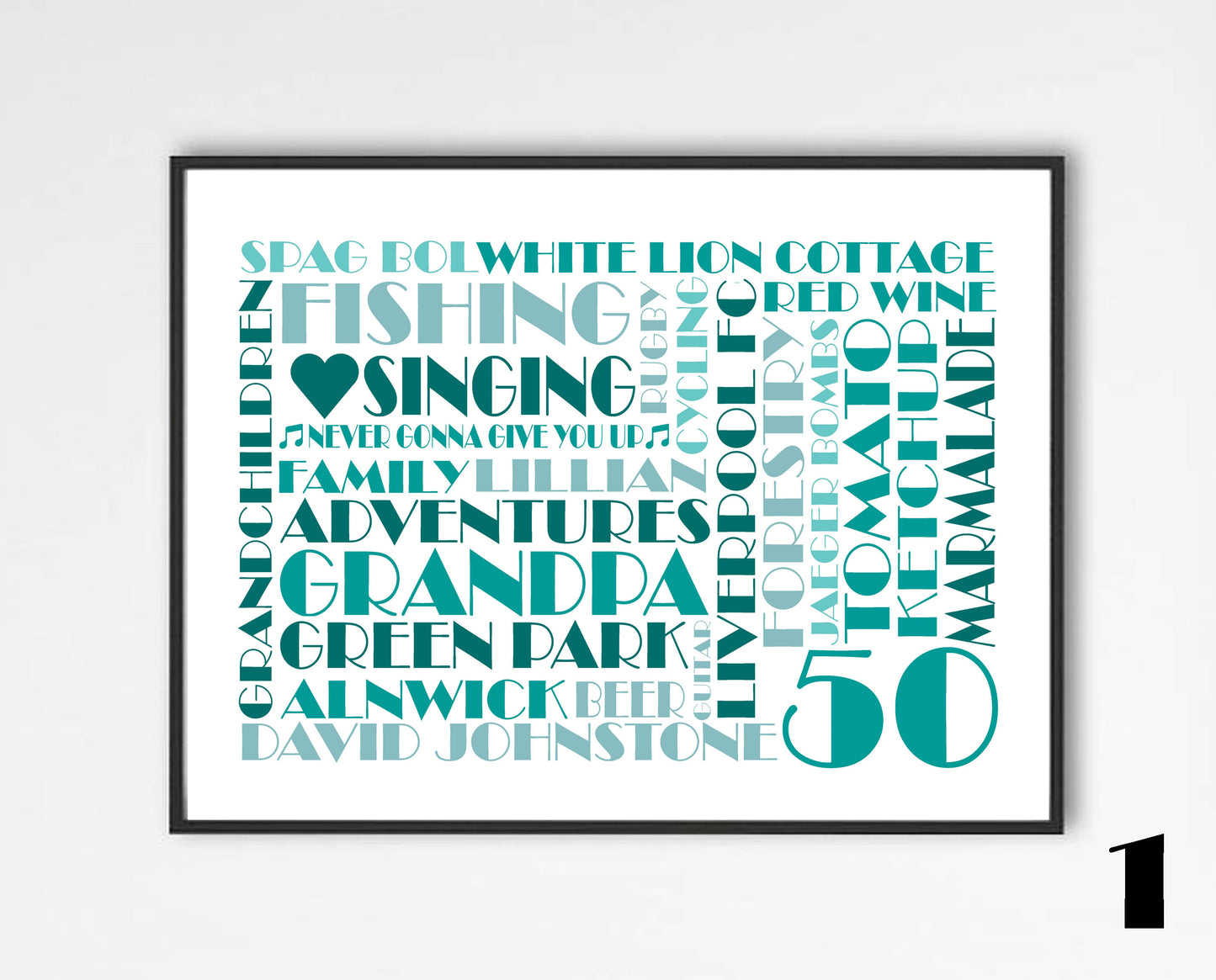 Personalised Custom Word Collage Made To Order