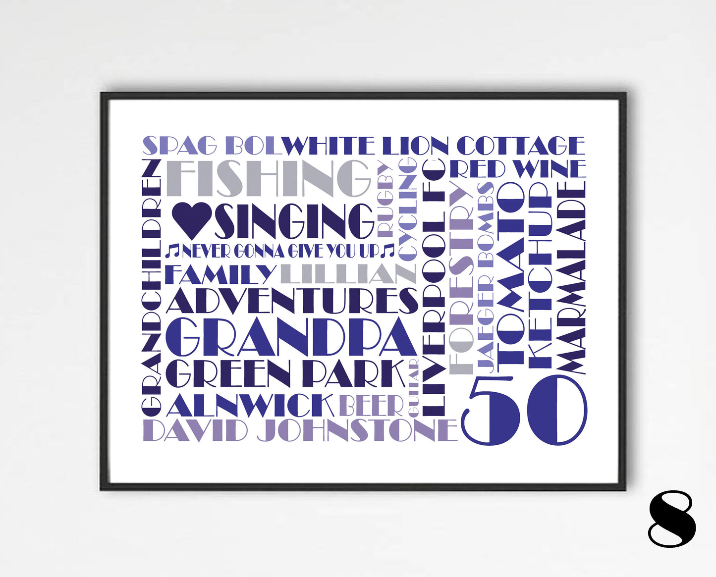 Personalised Custom Word Collage Made To Order