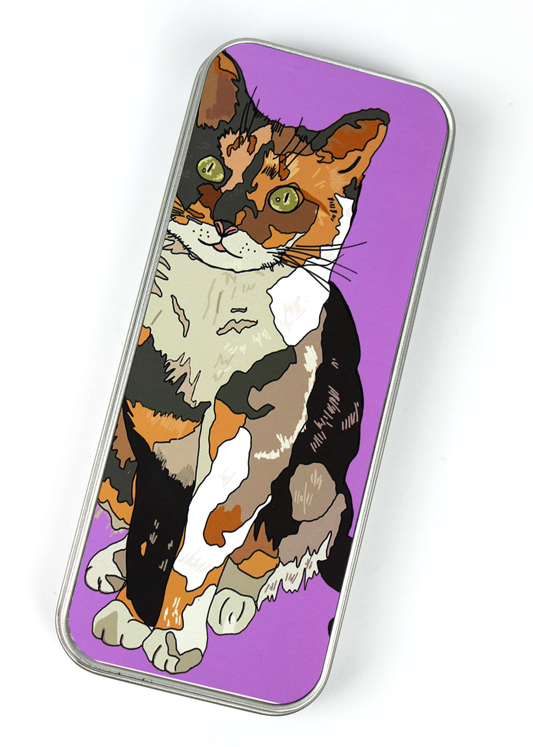 Cat Pencil Case Metal Tin