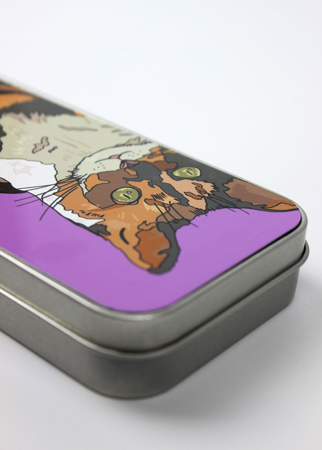 Cat Pencil Case Metal Tin