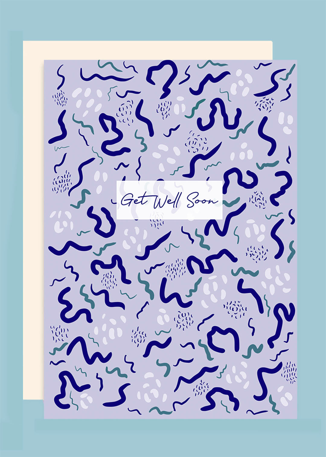 Get Well Soon Abstract Pattern A5 Card