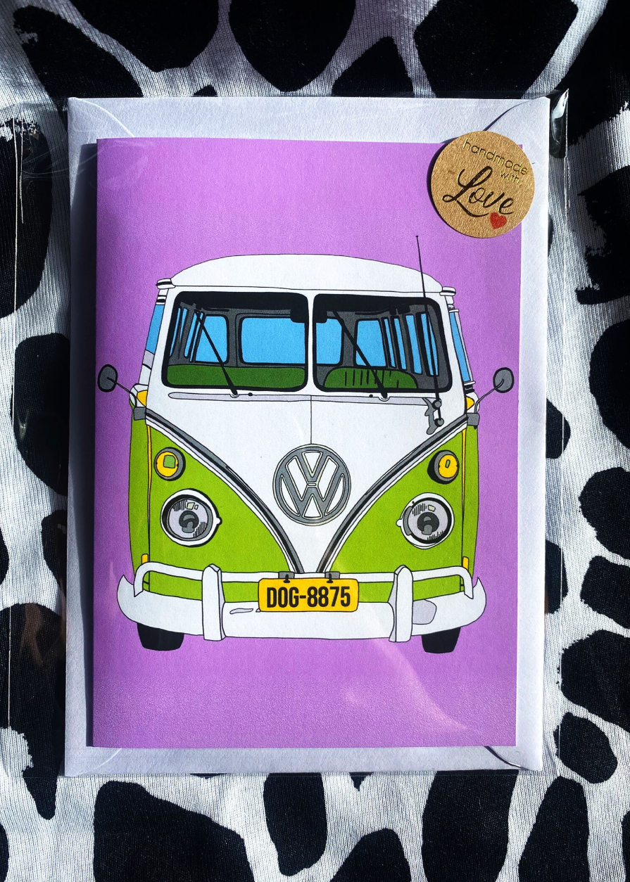 Mini Hippy Van A6 card