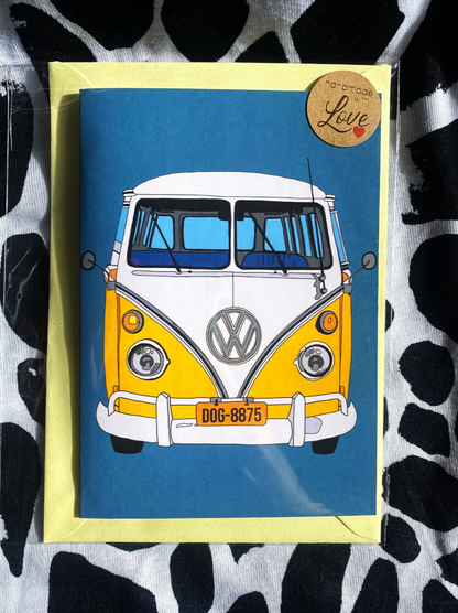 Mini Hippy Van A6 card
