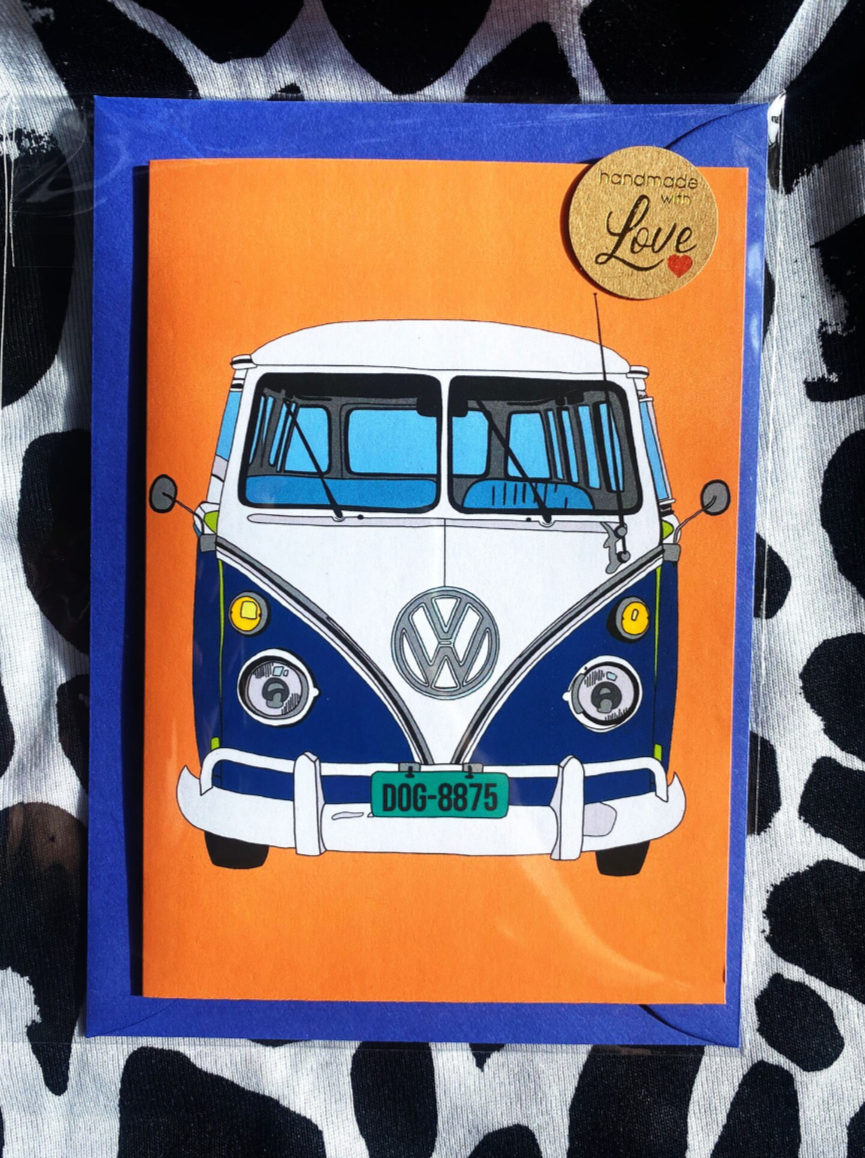 Mini Hippy Van A6 card
