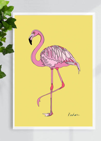 Colourful Jungle Flamingo Animal Print