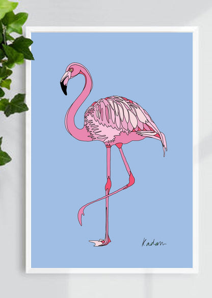 Colourful Jungle Flamingo Animal Print