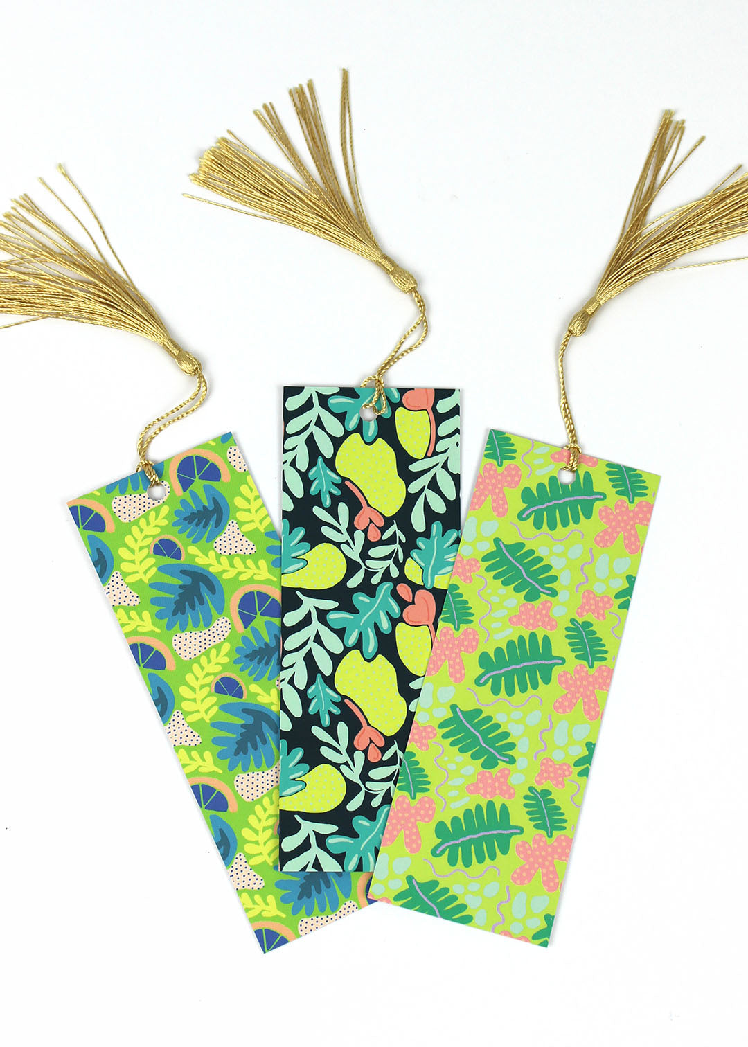 Bright Abstract Floral Bookmarks