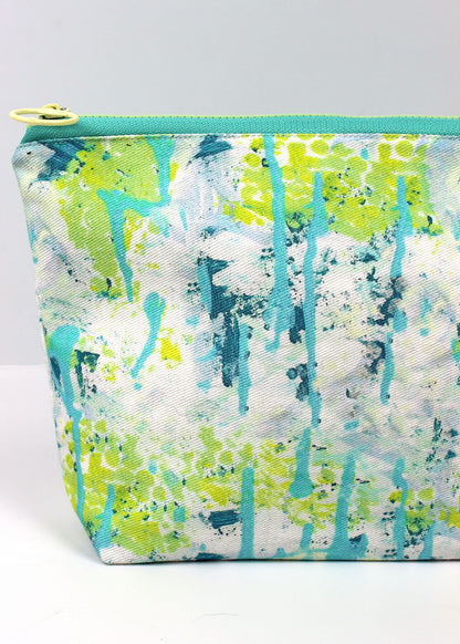 Limited Edition Green Graffiti Print Cosmetic Bag