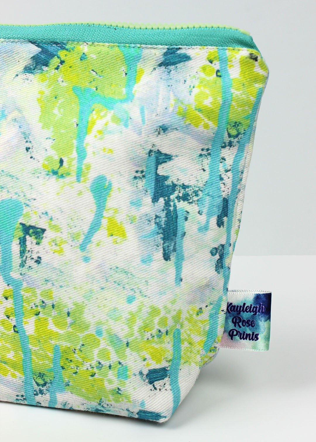 Limited Edition Green Graffiti Print Cosmetic Bag
