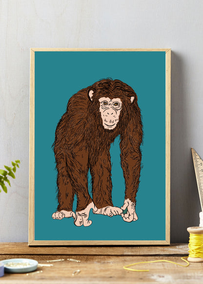 Colourful Jungle Monkey Animal Print