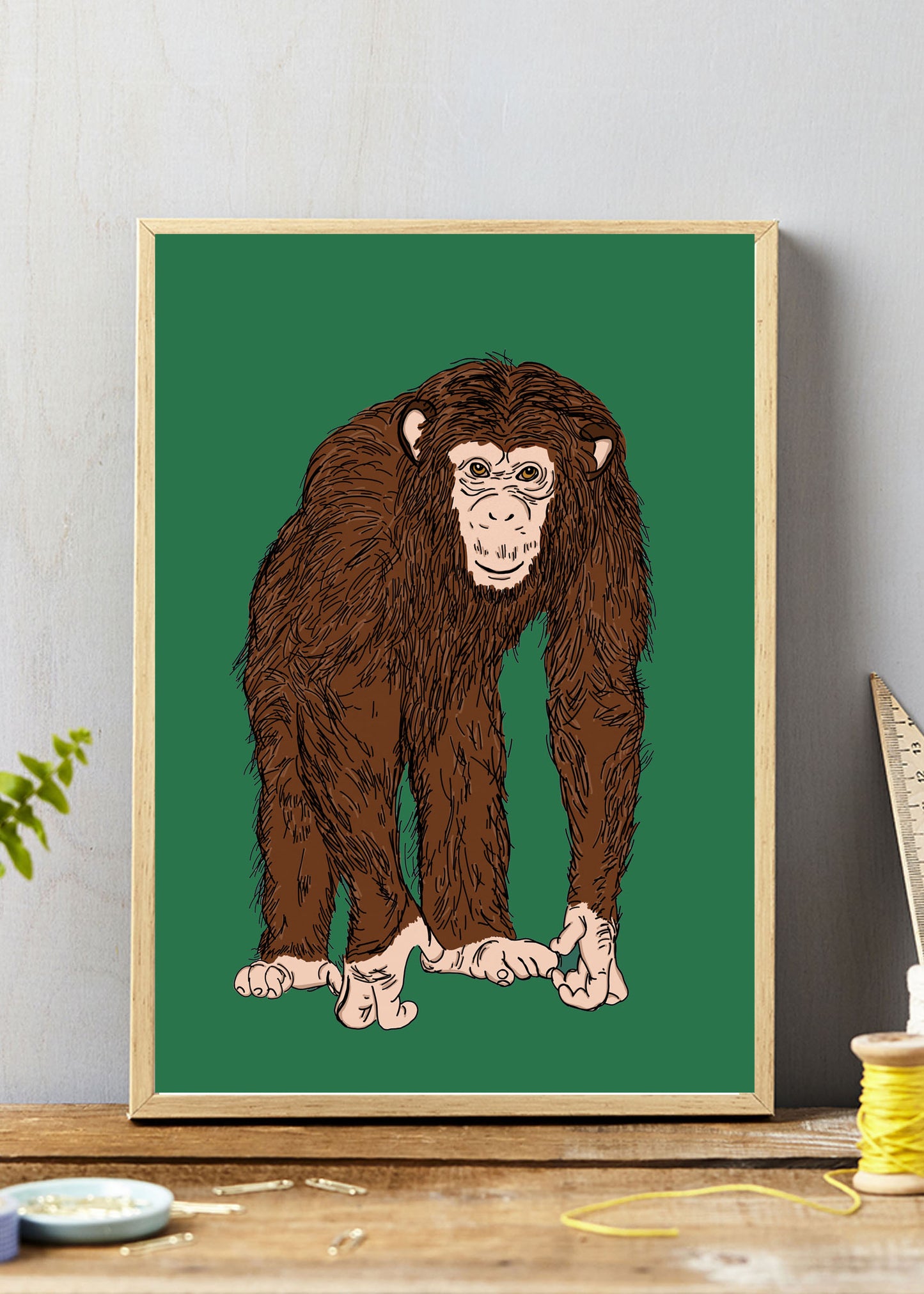 Colourful Jungle Monkey Animal Print