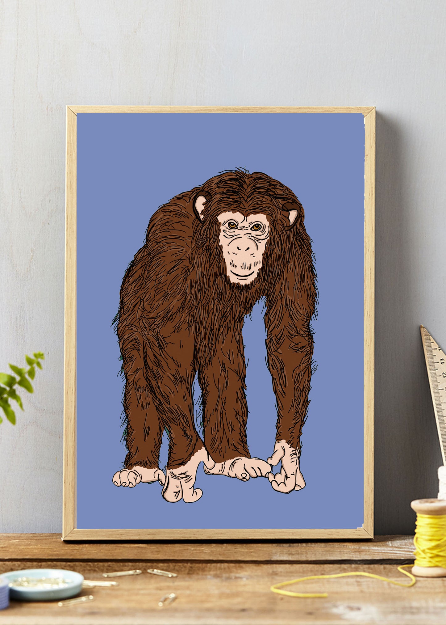 Colourful Jungle Monkey Animal Print