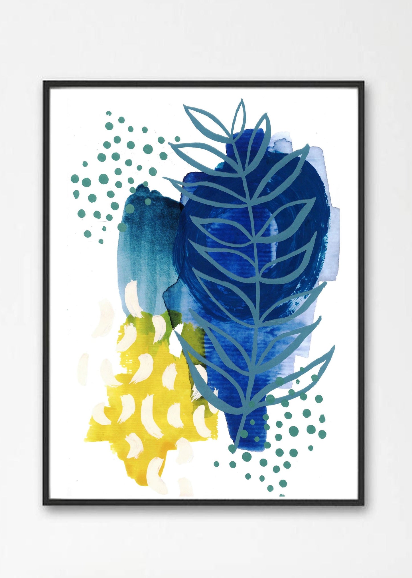 Limited Edition Abstract Botanical Print Blue