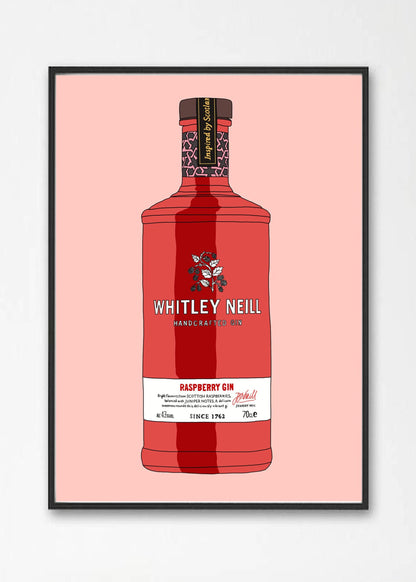 Gin Whitley Neill Raspberry Wall Art Print