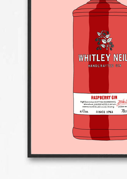 Gin Whitley Neill Raspberry Wall Art Print